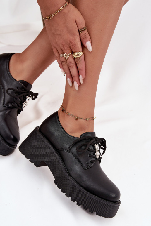 zapatos FemeninoPrzypinką Eko Piel de color negro Laurea zapatos FemeninoPrzypinką Eko Piel de color negro Laurea