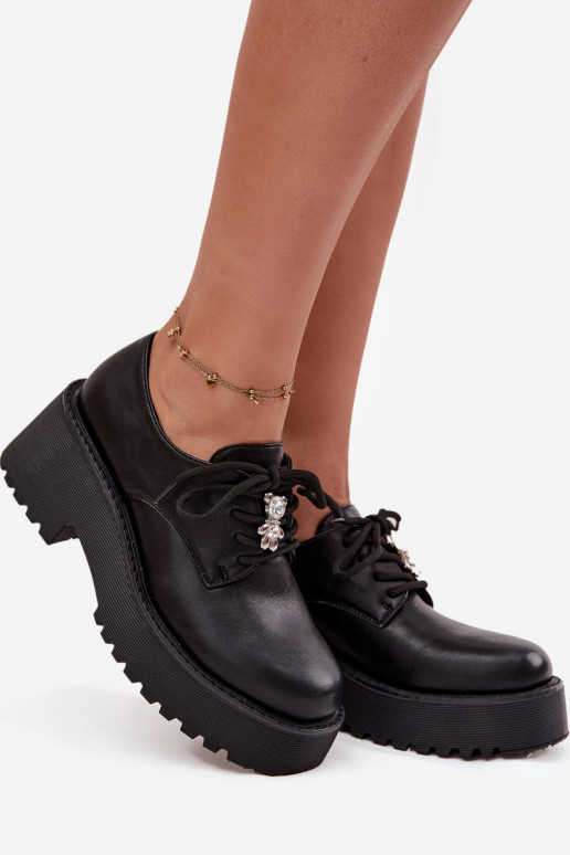 zapatos FemeninoPrzypinką Eko Piel de color negro Laurea zapatos FemeninoPrzypinką Eko Piel de color negro Laurea