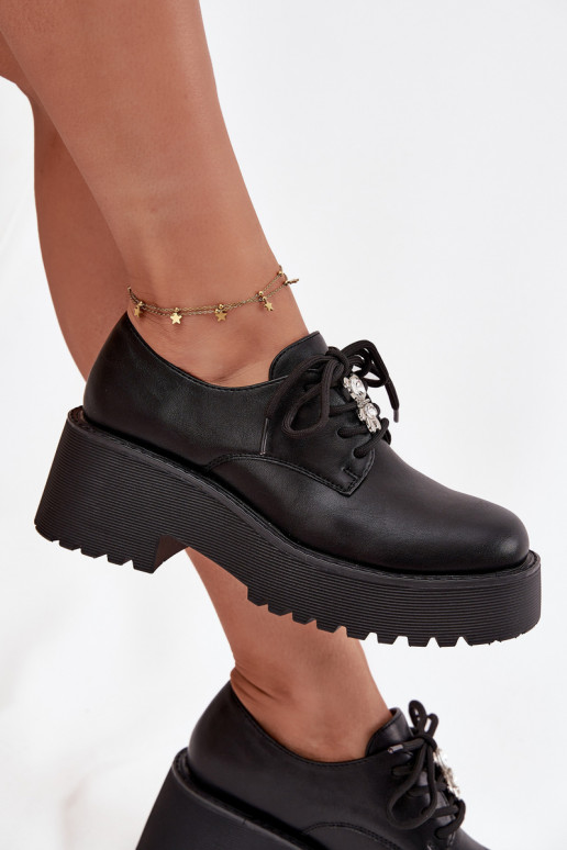 zapatos FemeninoPrzypinką Eko Piel de color negro Laurea zapatos FemeninoPrzypinką Eko Piel de color negro Laurea