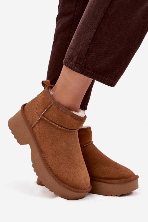 Botas de nieve FemeninoActivadoturalnego de gamuzau calentamiento con pelo dentro color marrón Milora Botas de nieve FemeninoActivadoturalnego de gamuzau calentamiento con pelo dentro color marrón Milora