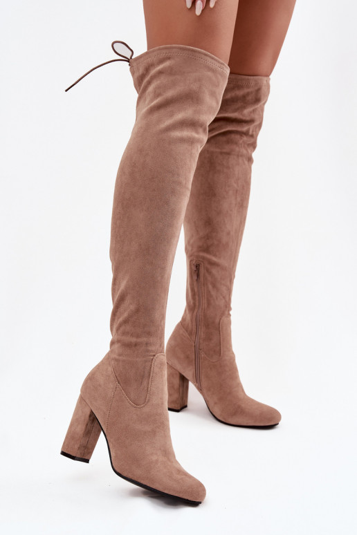 botas de mujer con tacones beige Xamarin botas de mujer con tacones beige Xamarin