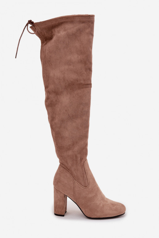 botas de mujer con tacones beige Xamarin botas de mujer con tacones beige Xamarin
