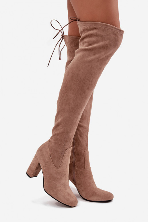 botas de mujer con tacones beige Xamarin botas de mujer con tacones beige Xamarin