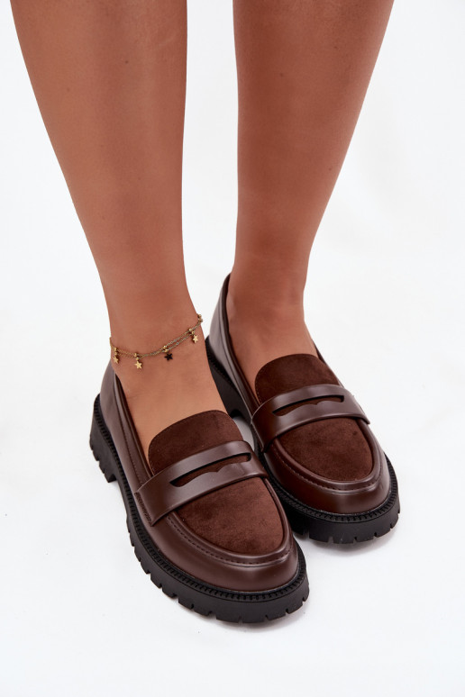 mocasines de mujer de cuero ecológico CzekoladoAe Cailen