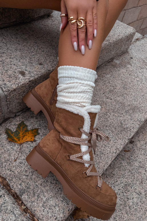 Botas de nieve Femenino con calentamiento color marrón Irmara Botas de nieve Femenino con calentamiento color marrón Irmara