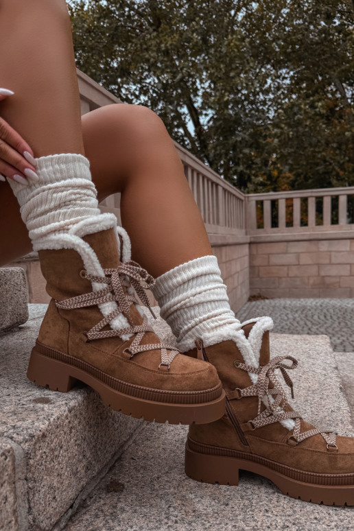 Botas de nieve Femenino con calentamiento color marrón Irmara Botas de nieve Femenino con calentamiento color marrón Irmara