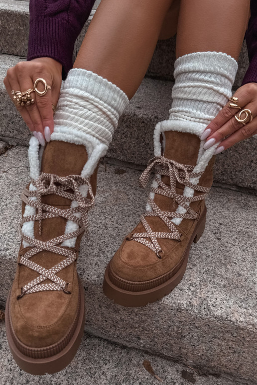 Botas de nieve Femenino con calentamiento color marrón Irmara