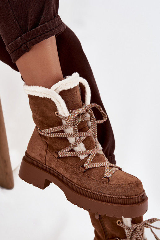 Botas de nieve Femenino con calentamiento color marrón Irmara Botas de nieve Femenino con calentamiento color marrón Irmara