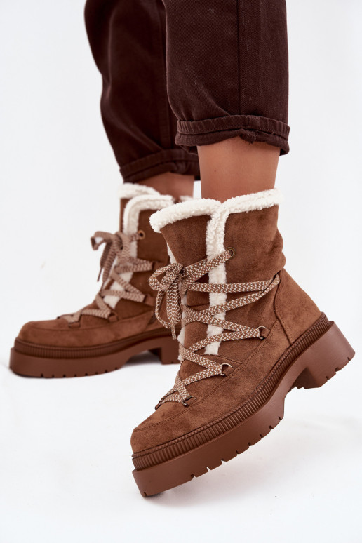 Botas de nieve Femenino con calentamiento color marrón Irmara Botas de nieve Femenino con calentamiento color marrón Irmara