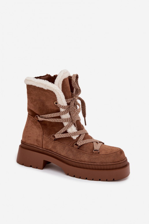 Botas de nieve Femenino con calentamiento color marrón Irmara Botas de nieve Femenino con calentamiento color marrón Irmara