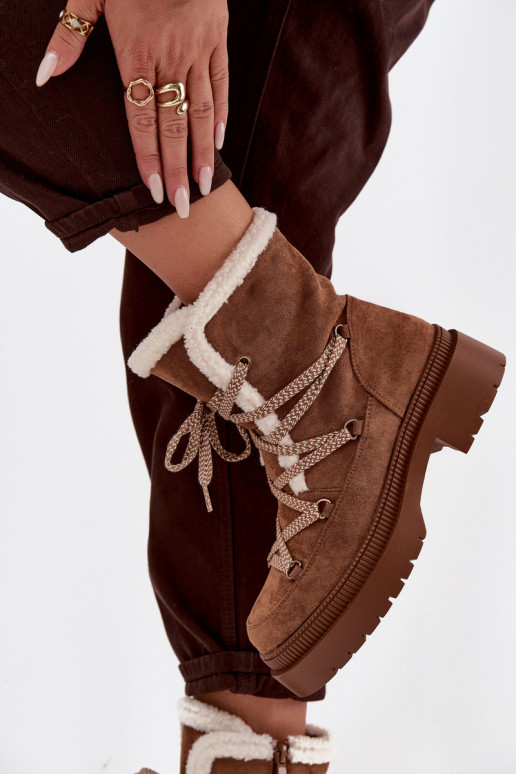 Botas de nieve Femenino con calentamiento color marrón Irmara Botas de nieve Femenino con calentamiento color marrón Irmara