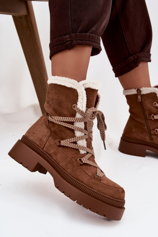 Botas de nieve Femenino con calentamiento color marrón Irmara Botas de nieve Femenino con calentamiento color marrón Irmara