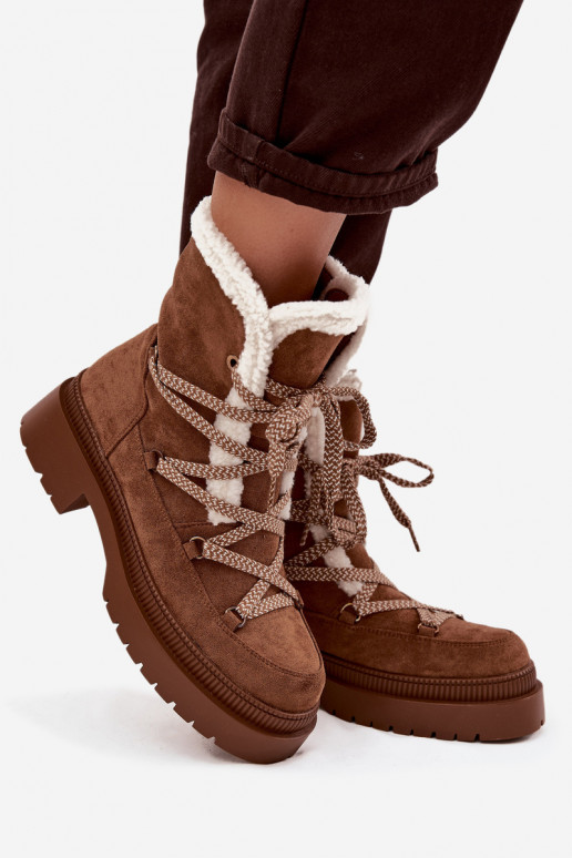 Botas de nieve Femenino con calentamiento color marrón Irmara Botas de nieve Femenino con calentamiento color marrón Irmara