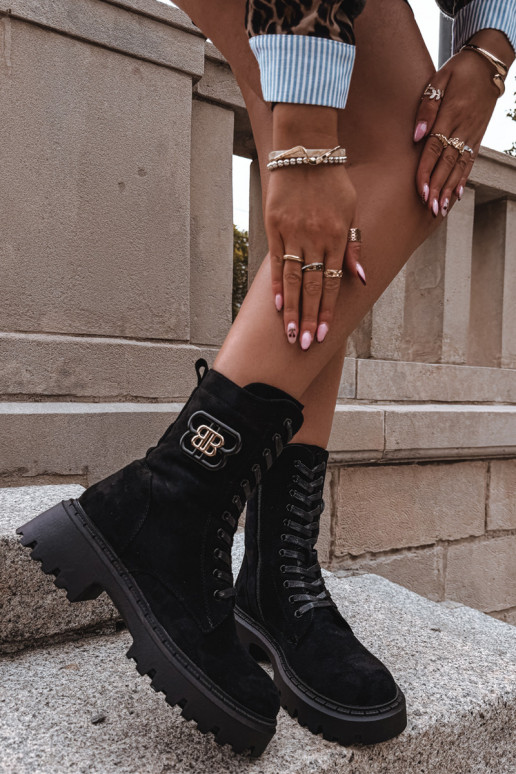 Botas ENokrery Femenino Con decoraciones Elemento calentamiento de color negro Kalindra Botas ENokrery Femenino Con decoraciones Elemento calentamiento de color negro Kalindra