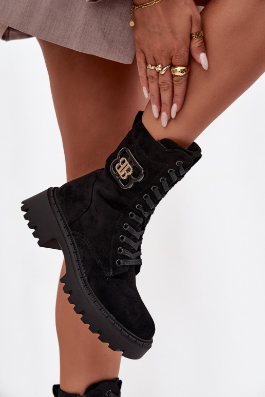 Botas ENokrery Femenino Con decoraciones Elemento calentamiento de color negro Kalindra Botas ENokrery Femenino Con decoraciones Elemento calentamiento de color negro Kalindra