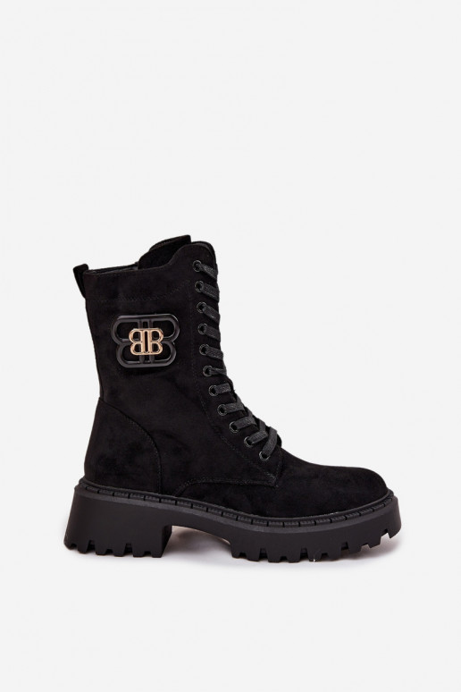 Botas ENokrery Femenino Con decoraciones Elemento calentamiento de color negro Kalindra Botas ENokrery Femenino Con decoraciones Elemento calentamiento de color negro Kalindra