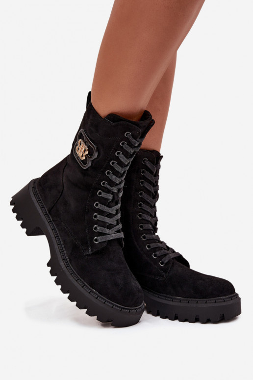 Botas ENokrery Femenino Con decoraciones Elemento calentamiento de color negro Kalindra Botas ENokrery Femenino Con decoraciones Elemento calentamiento de color negro Kalindra