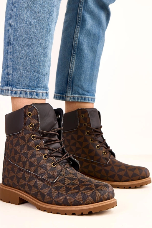 Botas de trabajo negras-marrones con... Botas de trabajo negras-marrones con...