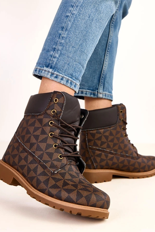 Botas de trabajo negras-marrones con... Botas de trabajo negras-marrones con...