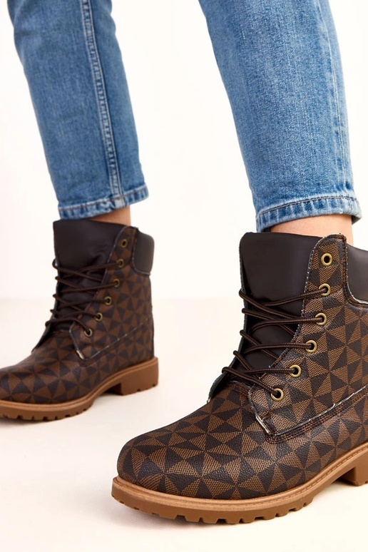 Botas de trabajo negras-marrones con... Botas de trabajo negras-marrones con...