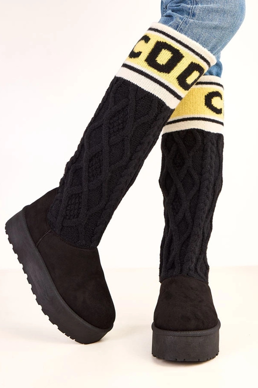 Botas de nieve negras con plataforma... Botas de nieve negras con plataforma...