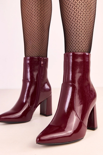 Botas clásicas de tacón burdeos Kassy