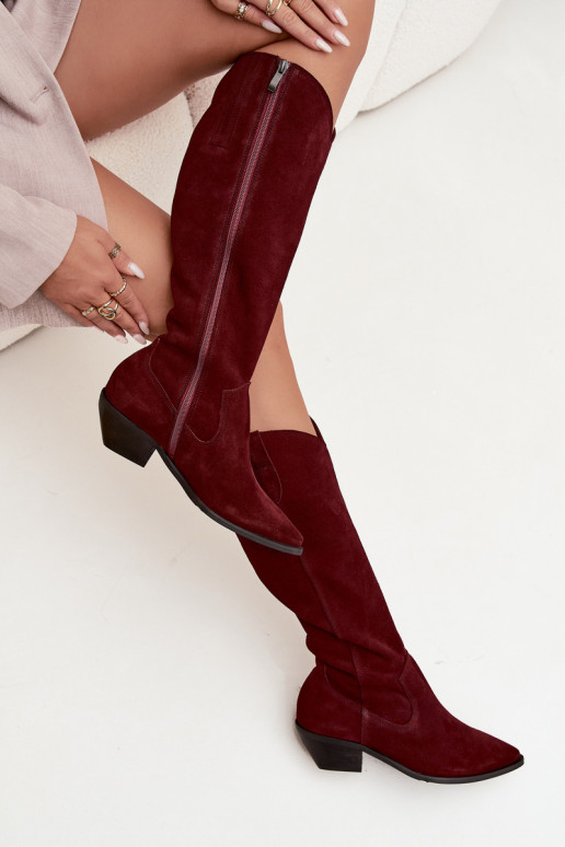 botas estilo vaqueroActivadoturalnego de gamuzau calentamiento Zazoo 4225 borgoña botas estilo vaqueroActivadoturalnego de gamuzau calentamiento Zazoo 4225 borgoña