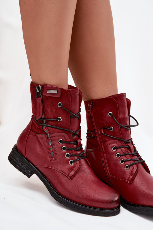 Botas masivas de moda. borgoña Perfecto Botas masivas de moda. borgoña Perfecto