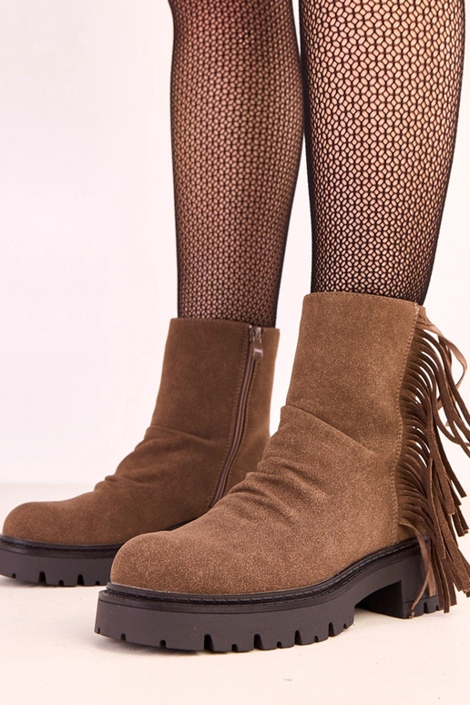 Botines Silia de color marrón con... Botines Silia de color marrón con...