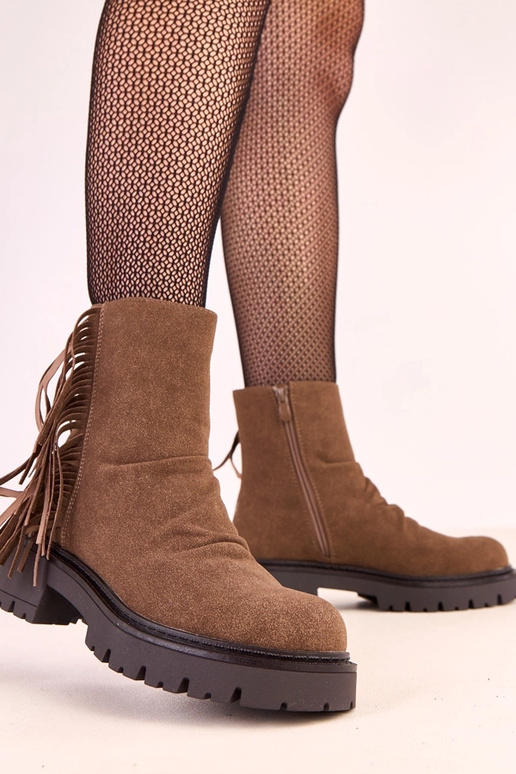 Botines Silia de color marrón con... Botines Silia de color marrón con...