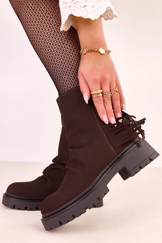 Botines Silia de color chocolate con... Botines Silia de color chocolate con...