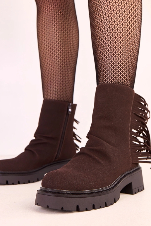 Botines Silia de color chocolate con... Botines Silia de color chocolate con...