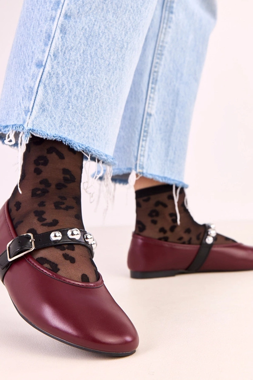 Bailarinas Faira de color rojo oscuro... Bailarinas Faira de color rojo oscuro...