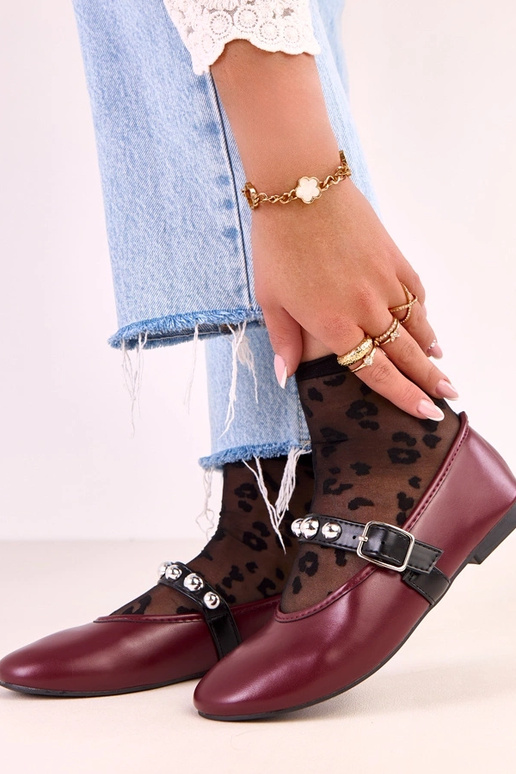 Bailarinas Faira de color rojo oscuro... Bailarinas Faira de color rojo oscuro...