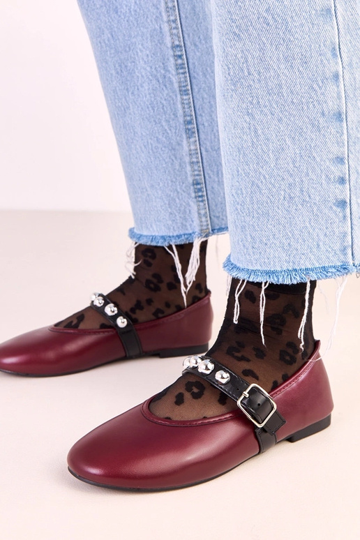 Bailarinas Faira de color rojo oscuro... Bailarinas Faira de color rojo oscuro...