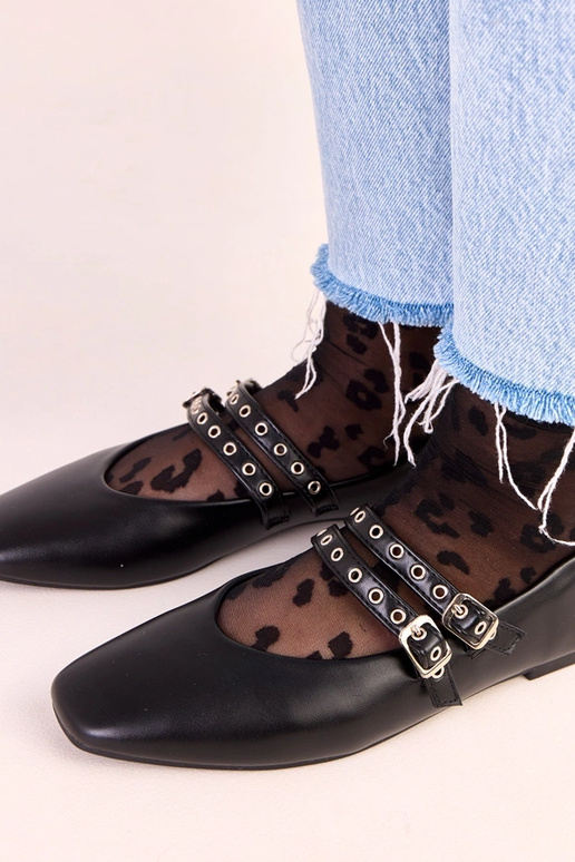 Bailarinas Alfira de color negro con... Bailarinas Alfira de color negro con...