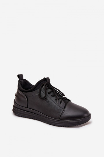 Zapatos de cuero masculinos Lee Cooper LCJ-26-33-3964 de color negro