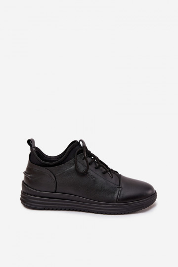 Zapatos de cuero masculinos Lee Cooper LCJ-26-33-3964 de color negro 2