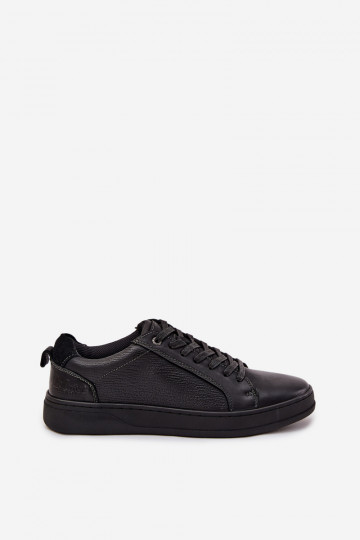Zapatillas deportivas de cuero masculinas Lee Cooper LCJ-25-33-3965 de color negro 2