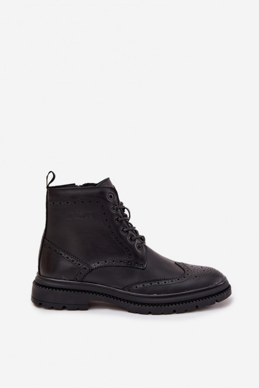 Piel Botas Tiene quesculino Lee Cooper LCJ-25-33-3961 de color negro Piel Botas Tiene quesculino Lee Cooper LCJ-25-33-3961 de color negro