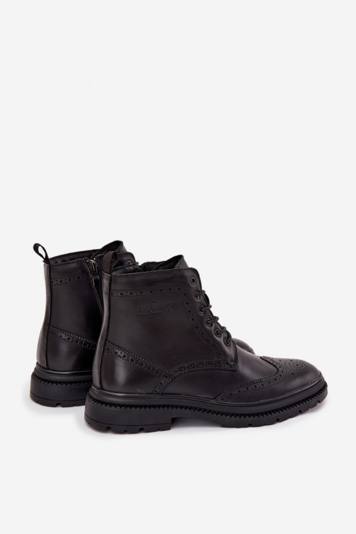 Piel Botas Tiene quesculino Lee Cooper LCJ-25-33-3961 de color negro Piel Botas Tiene quesculino Lee Cooper LCJ-25-33-3961 de color negro
