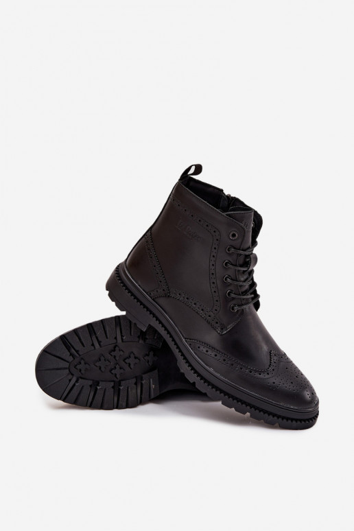 Piel Botas Tiene quesculino Lee Cooper LCJ-25-33-3961 de color negro Piel Botas Tiene quesculino Lee Cooper LCJ-25-33-3961 de color negro