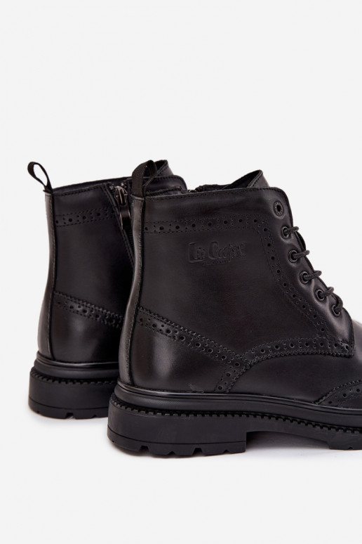 Piel Botas Tiene quesculino Lee Cooper LCJ-25-33-3961 de color negro Piel Botas Tiene quesculino Lee Cooper LCJ-25-33-3961 de color negro