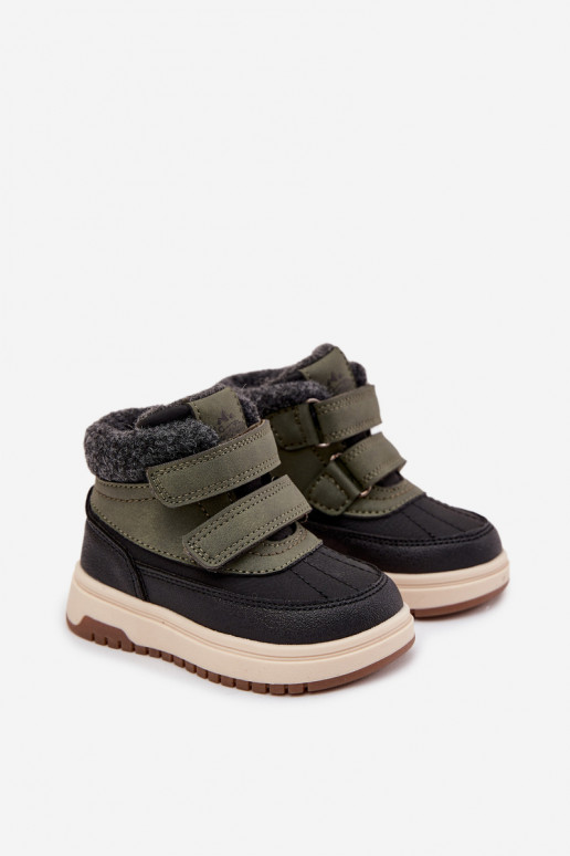 Botas de invierno botas de nieve para niños con sujetadores adhesivos verde-de color negro Darlene Botas de invierno botas de nieve para niños con sujetadores adhesivos verde-de color negro Darlene