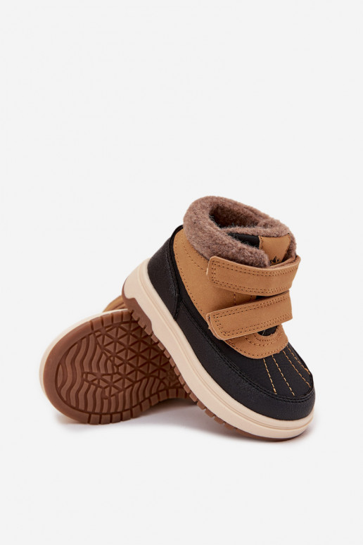 Botas de invierno botas de nieve para niños con sujetadores adhesivos color marrón Darlene