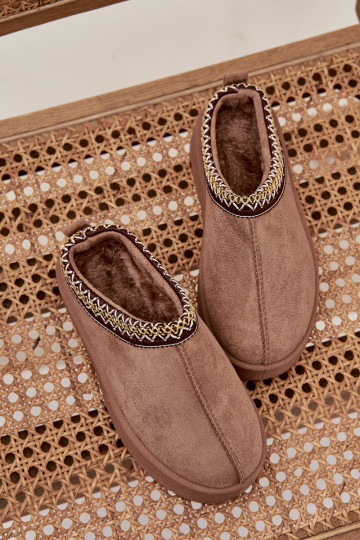 Botas de nieve para niños con plataforma y bordado color caqui Jolisse