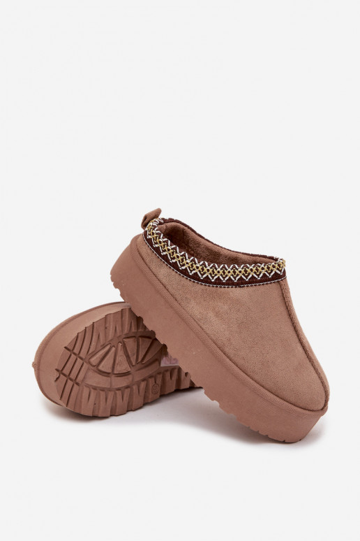 Botas de nieve Infantil JuventudHaftem con una plataforma de color caqui Jolisse Botas de nieve Infantil JuventudHaftem con una plataforma de color caqui Jolisse