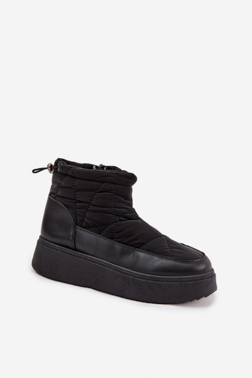 Botas de nieve Femenino con una plataforma calentamiento con pelo dentro de color negro Tahlira Botas de nieve Femenino con una plataforma calentamiento con pelo dentro de color negro Tahlira