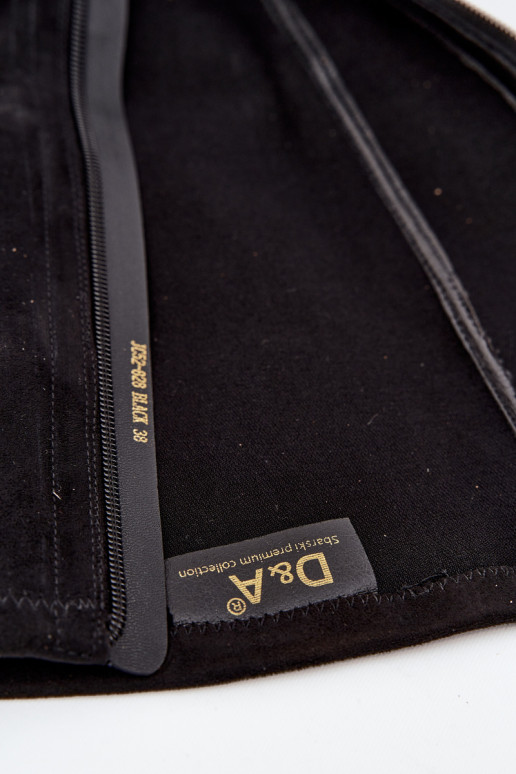 botas de mujer reloj Con un lazo decorativo D&A JC52-828 de color negro botas de mujer reloj Con un lazo decorativo D&A JC52-828 de color negro