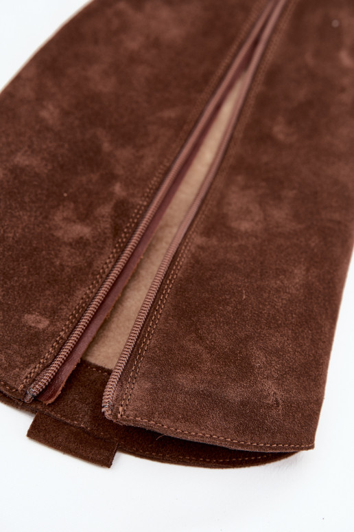 Piel de gamuza botas estilo vaquero calentamiento Zazoo 4224 CzekoladoAe Piel de gamuza botas estilo vaquero calentamiento Zazoo 4224 CzekoladoAe